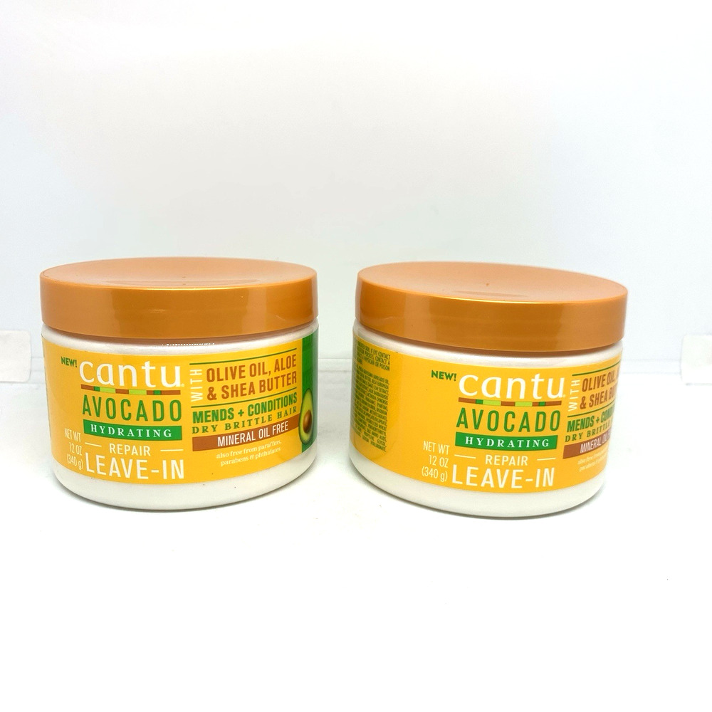 Lot of 2 Cantu Avocado Leave-In Repair Cream Conditioner 12 oz